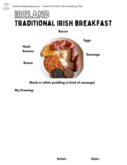 Irish Food for Kids - Printable Family Activity Pack with Coloring Pages and Easy Recipes